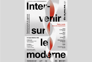 Affiche Table-ronde. Bilan des expériences. © Design : Philippe Legris ; adaptation : Francesco Febres Caceres.