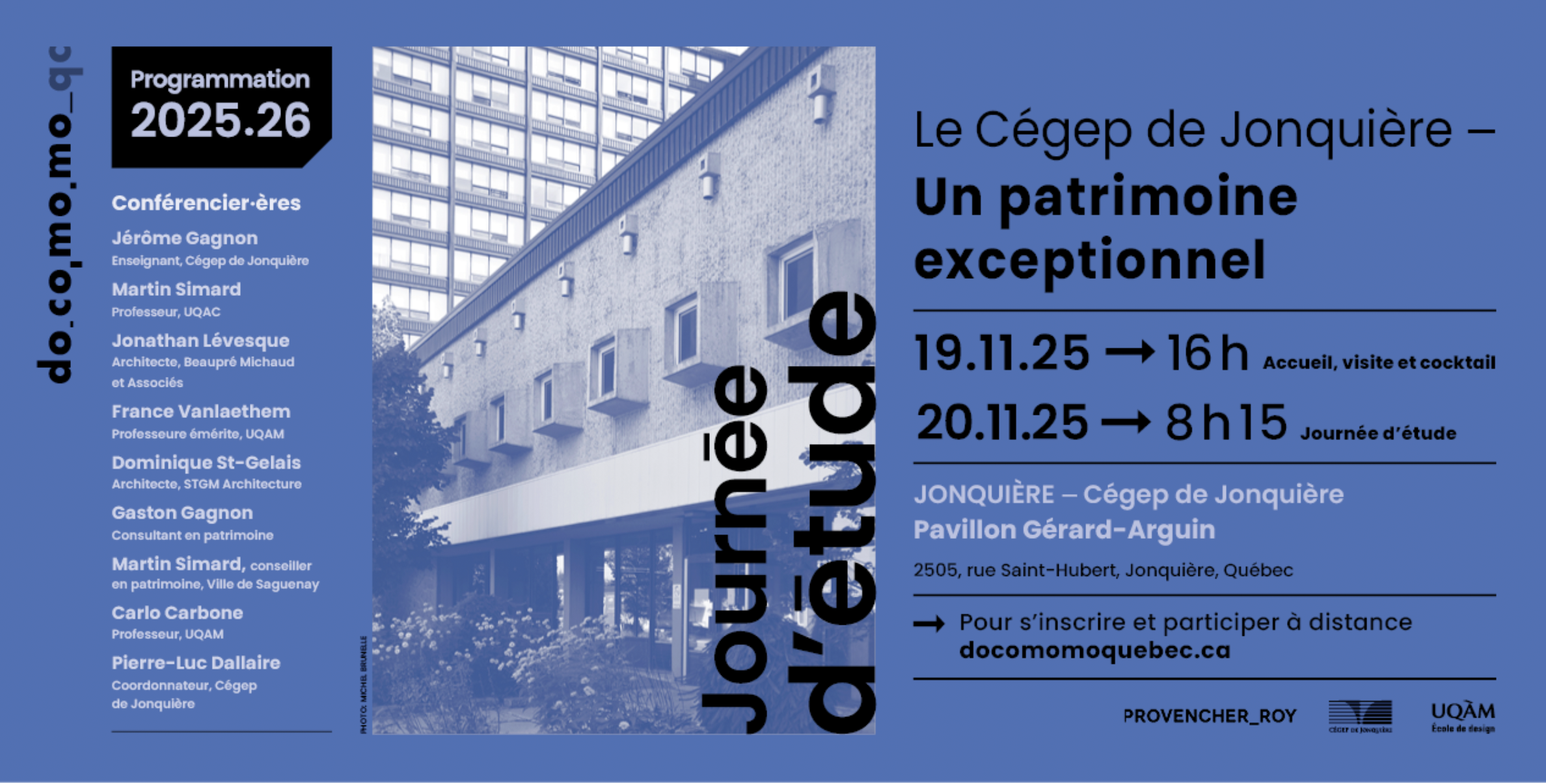 Journée d'étude du 19 et 20 novembre 2025. © Signature graphique : Philippe Legris, 2023 ; adaptation : Provencher_Roy, 2025.